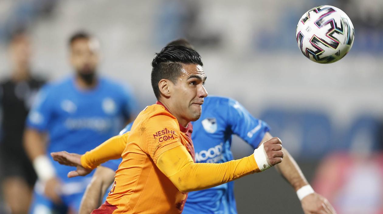 Momento del gol de Falcao. 