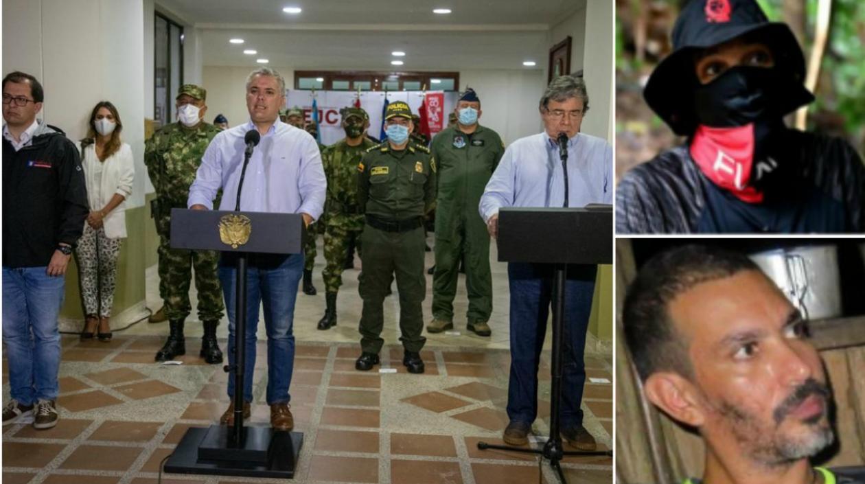 La muerte de alias 'Uriel' fue confirmada por el Presidente, el Fiscal y el Ministro de Defensa desde Quibdó.