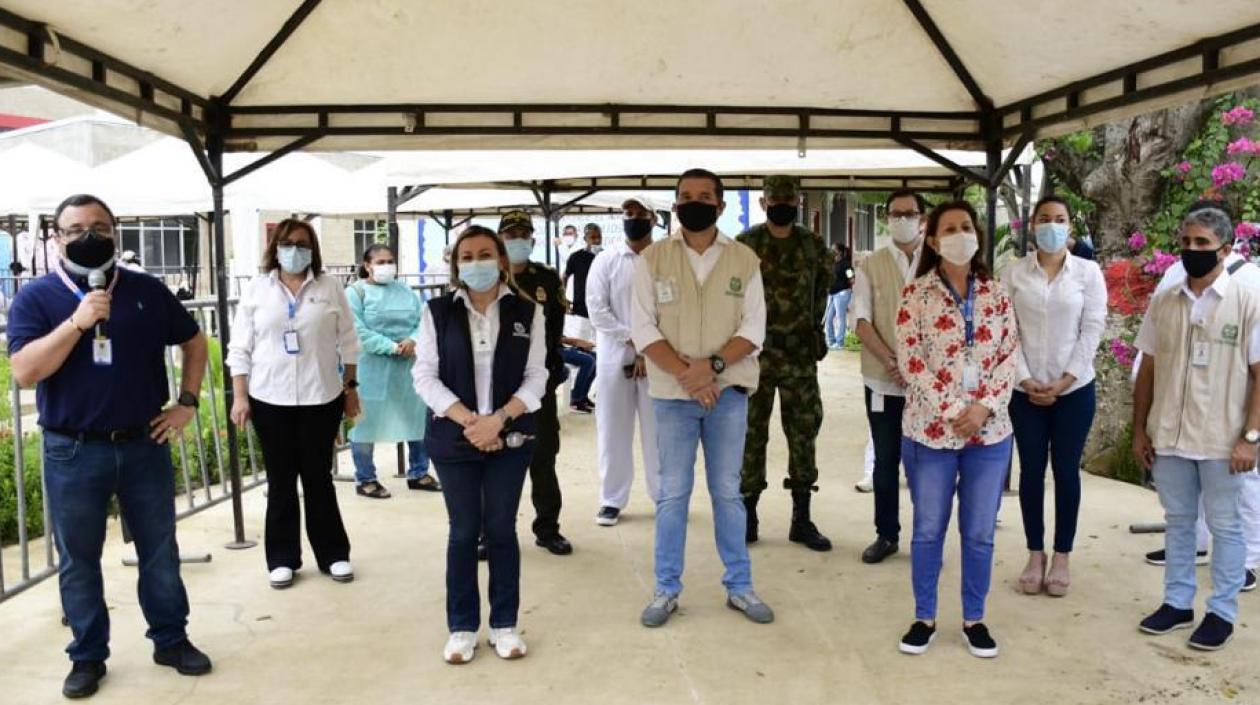 El secretario del Interior del Atlántico, Yesid Turbay,  en la instalación de las elecciones atípicas en Repelón este domingo.