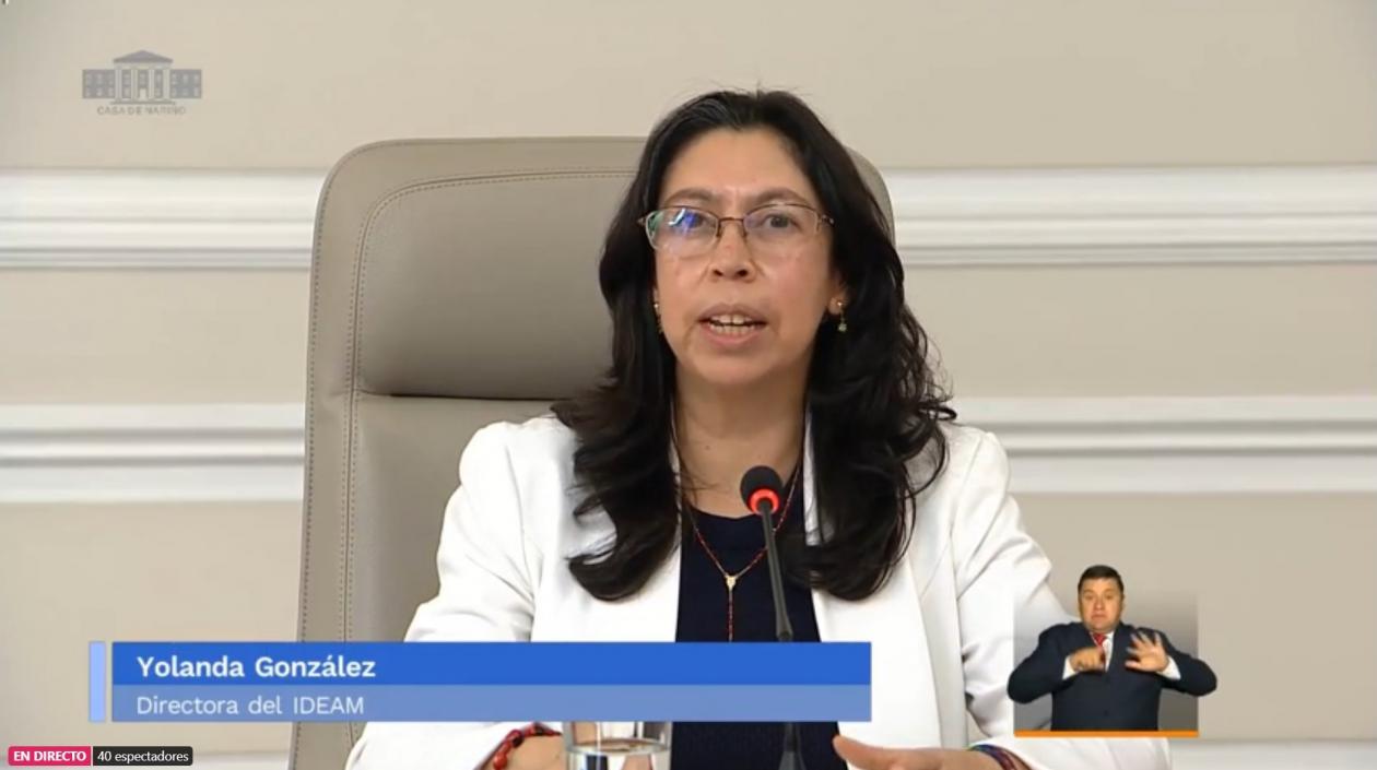 Yolanda González, Directora del Ideam. 