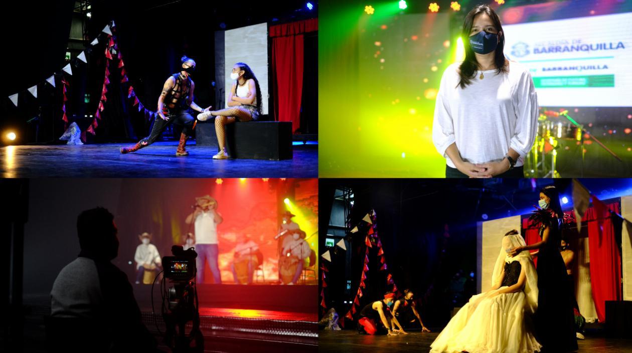 Shows de Talentos y la secretaria María Teresa Fernández.