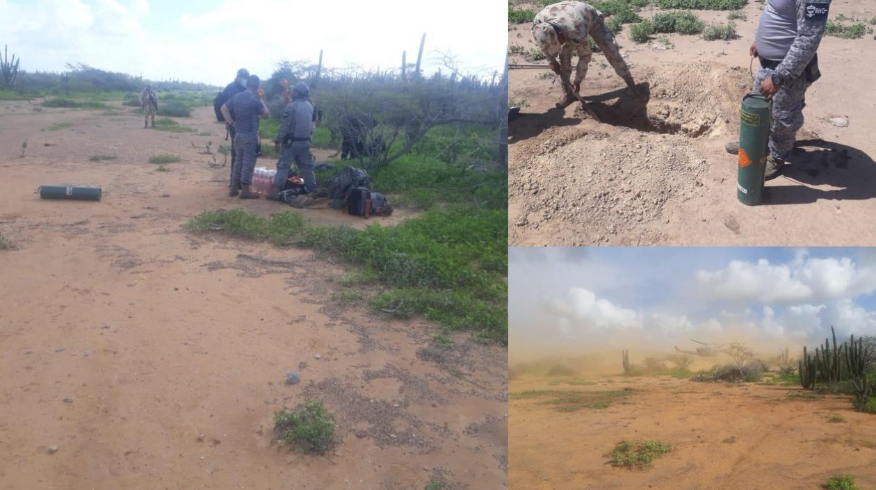 Momento de la destrucción de las pistas. 