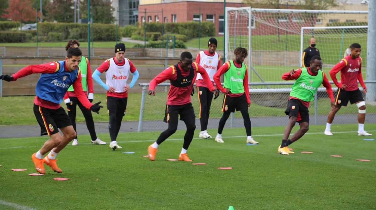 Jugadores del Racing de Lens. 