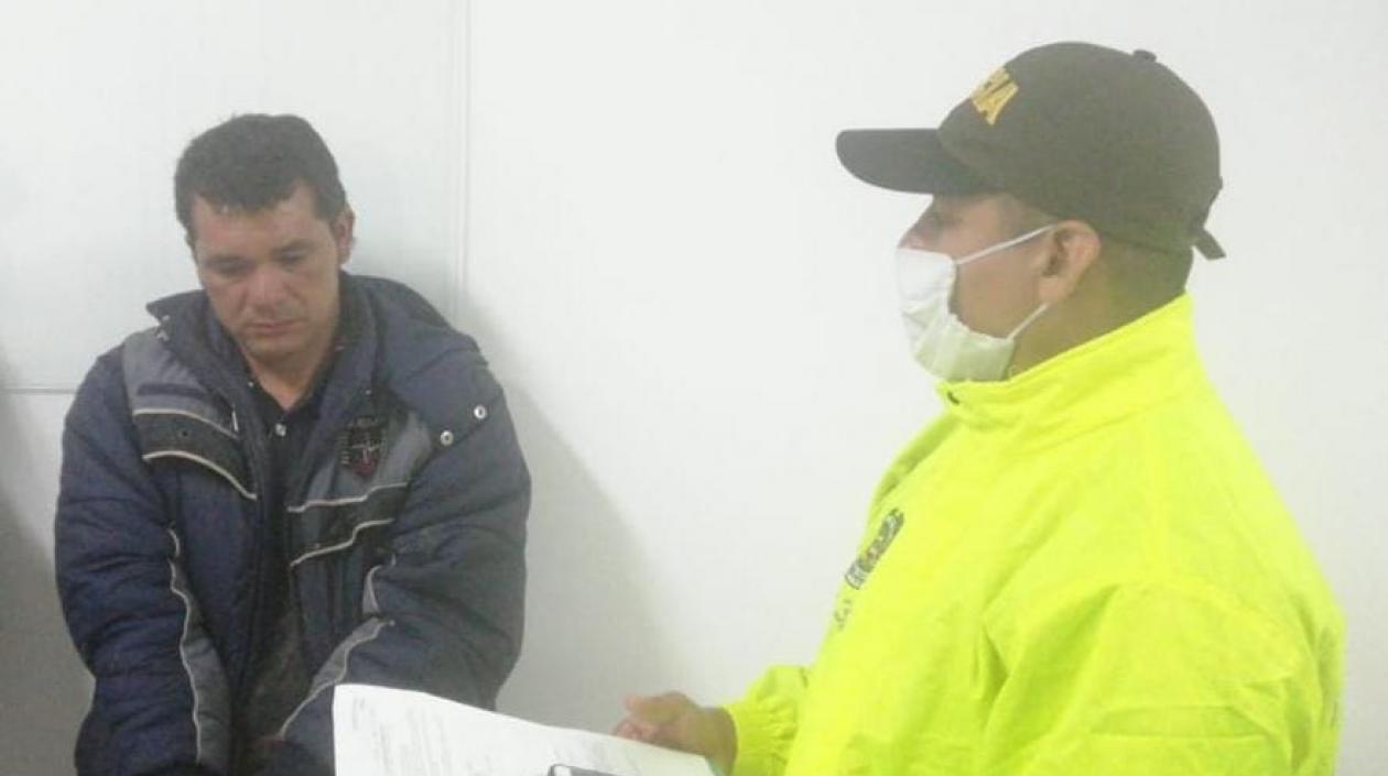 Raúl Pinto Portela cuando fue capturado por la Sijin. 