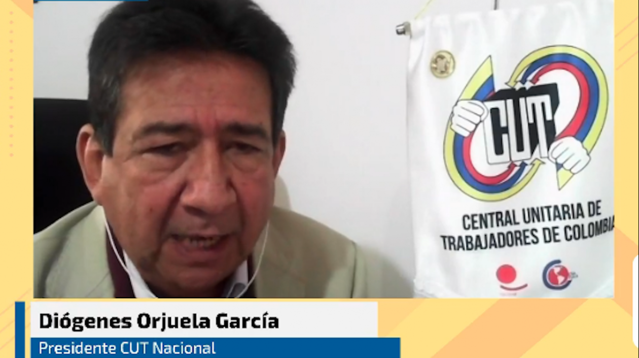Diógenes Orjuela, presidente de la CUT.