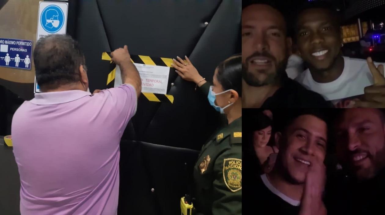 Cierre de la discoteca Discolo, donde se hallaban los exjugadores de Junior Edinson Toloza y Michael Ortega. 