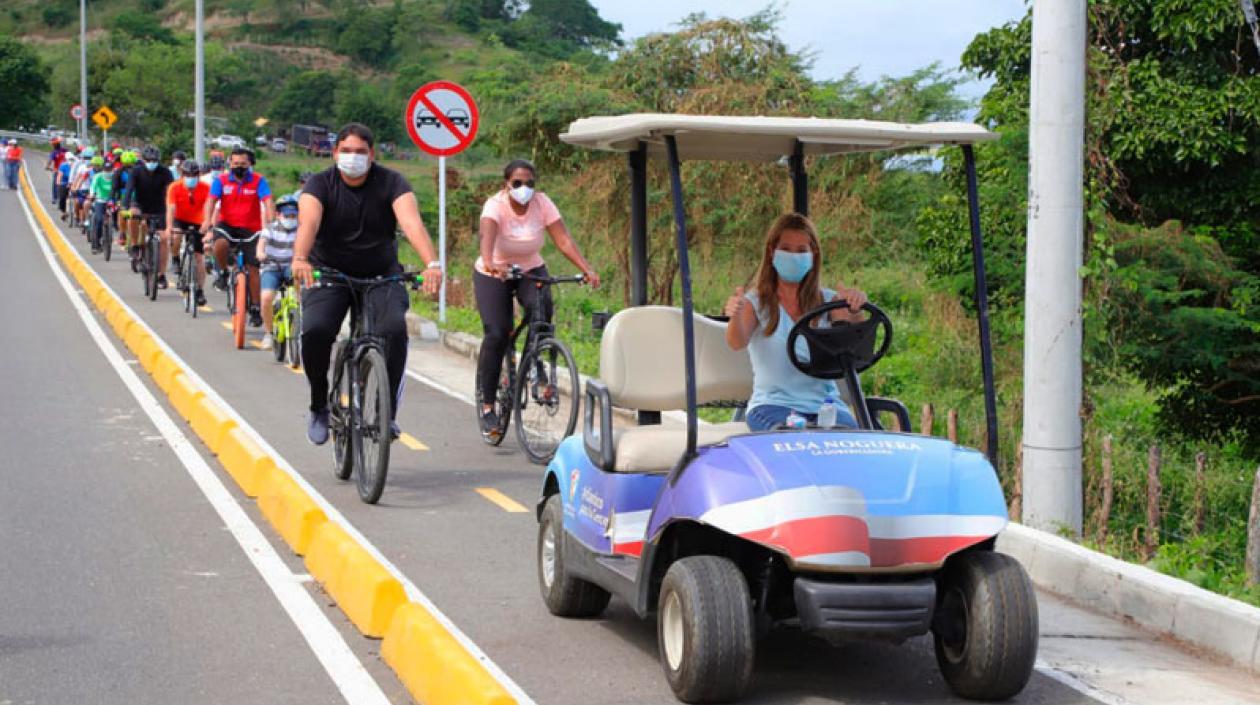La ciclorruta consta de 15 kilómetros.