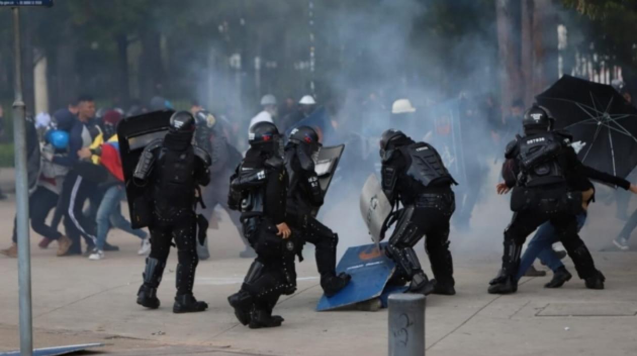 Esmad en una manifestación.