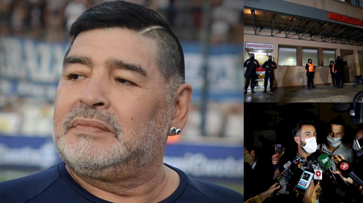 Diego Maradona, el sanatario y su médico.