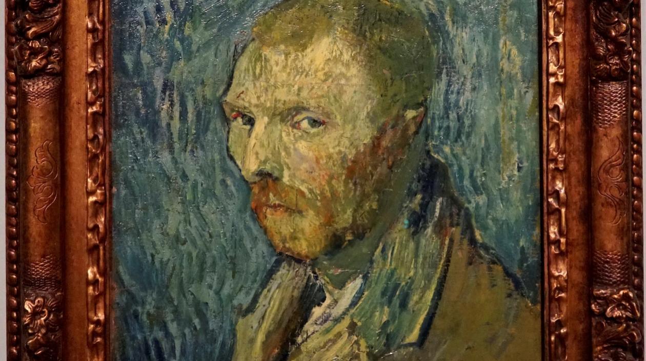 Vista de un autorretrato obra del artista neerlandés Vincent van Gogh, este lunes en Ámsterdam (Holanda).