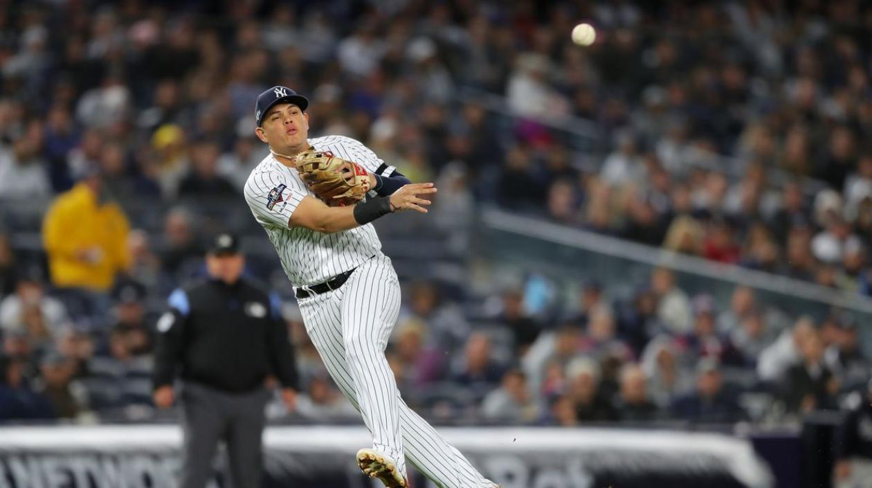 Giovanni Urshela, pelotero de los Yankees. 