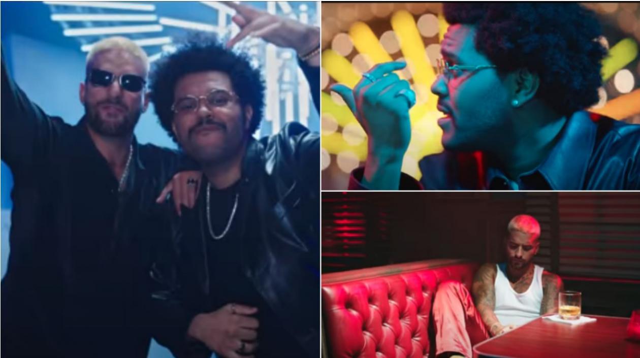 The Weeknd y Maluma en el rémix de "Hawái".
