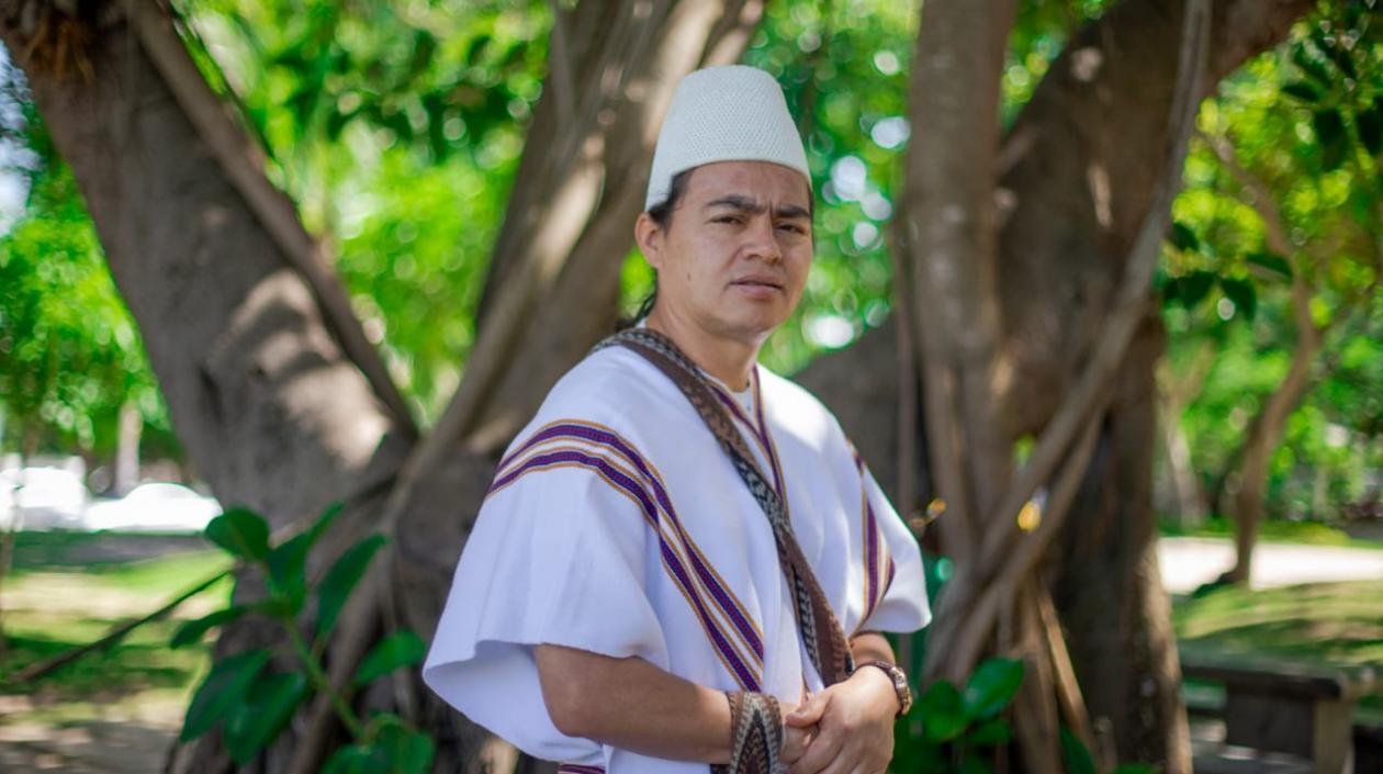 El artista arhuaco Kandymaku.