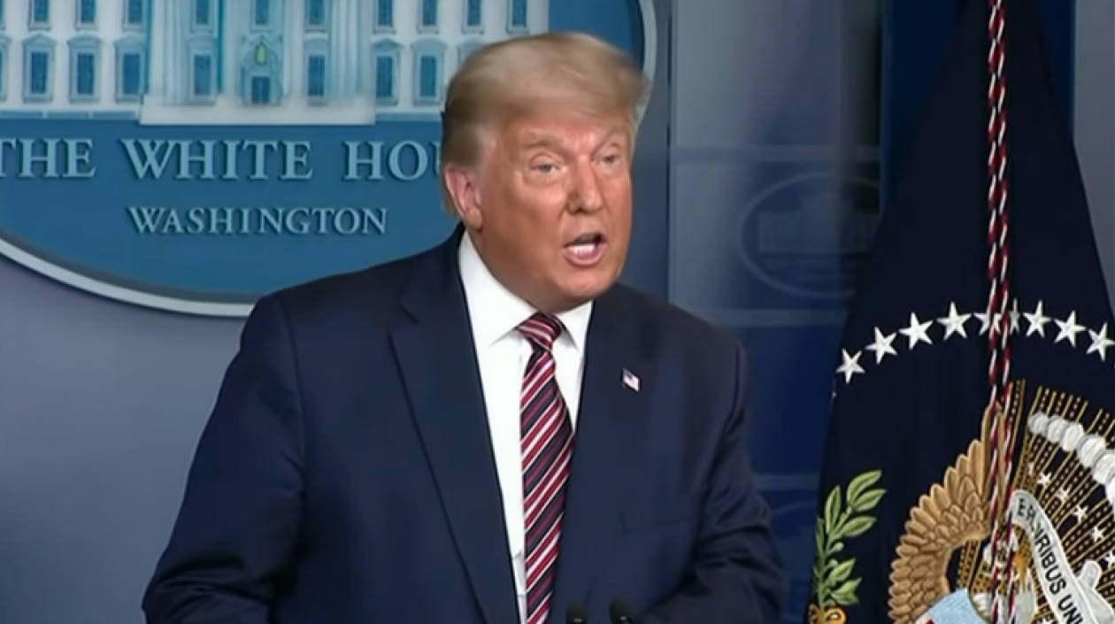 Donald Trump en su intervención del jueves.