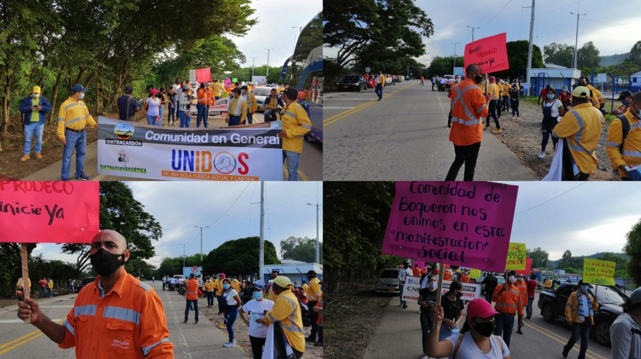 Imágenes de la protesta.