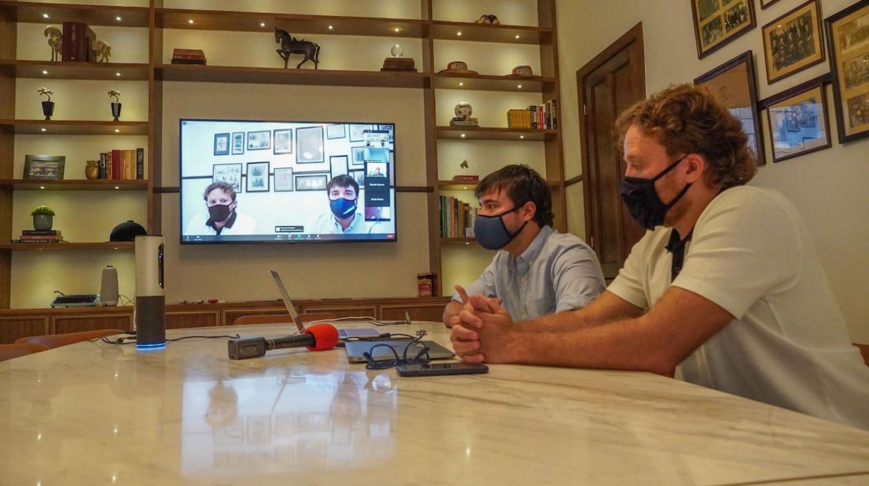 El Alcalde Jaime Pumarejo y el Secretario General, Carlos Acosta.