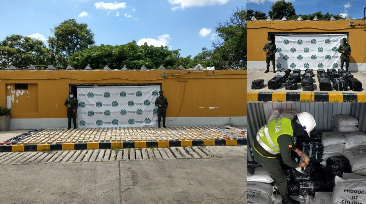Droga decomisada en el puerto de Barranquilla. 