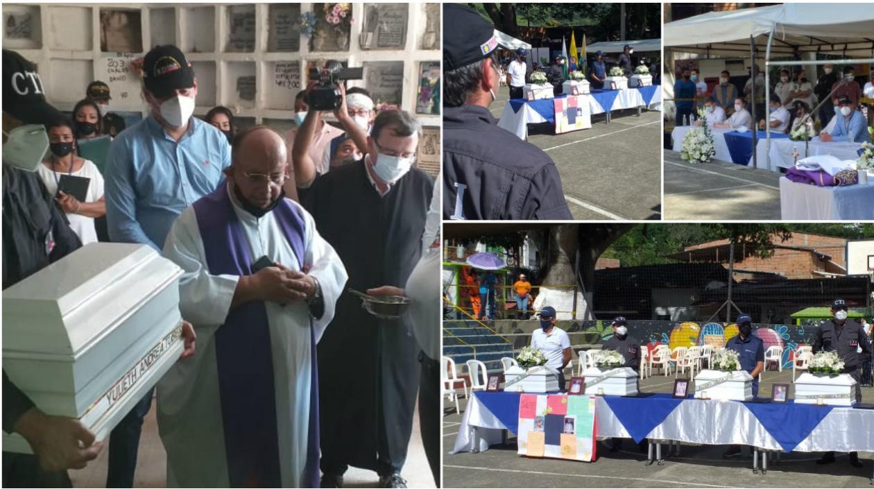 Ceremonia de entrega de restos en Dabeiba, Antioquia.