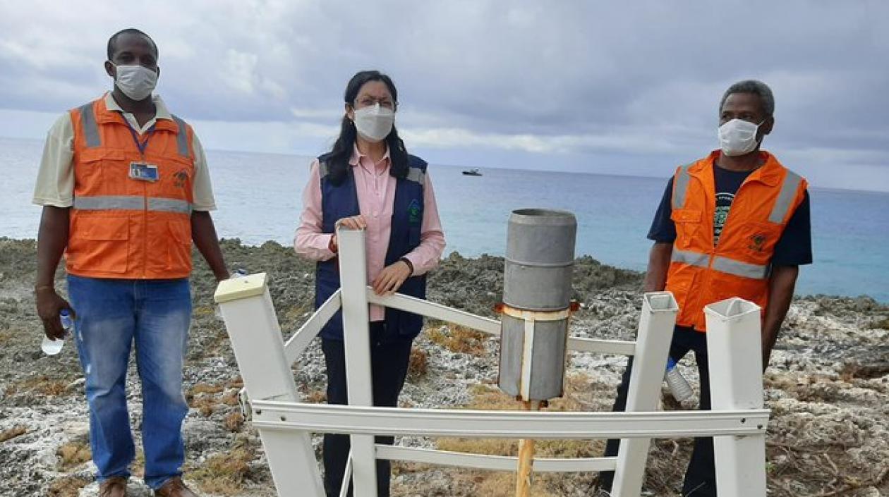 La directora del Ideam, Yolanda González, durante su visita a San Andrés. La funcionaria ya viajó a Bogotá.