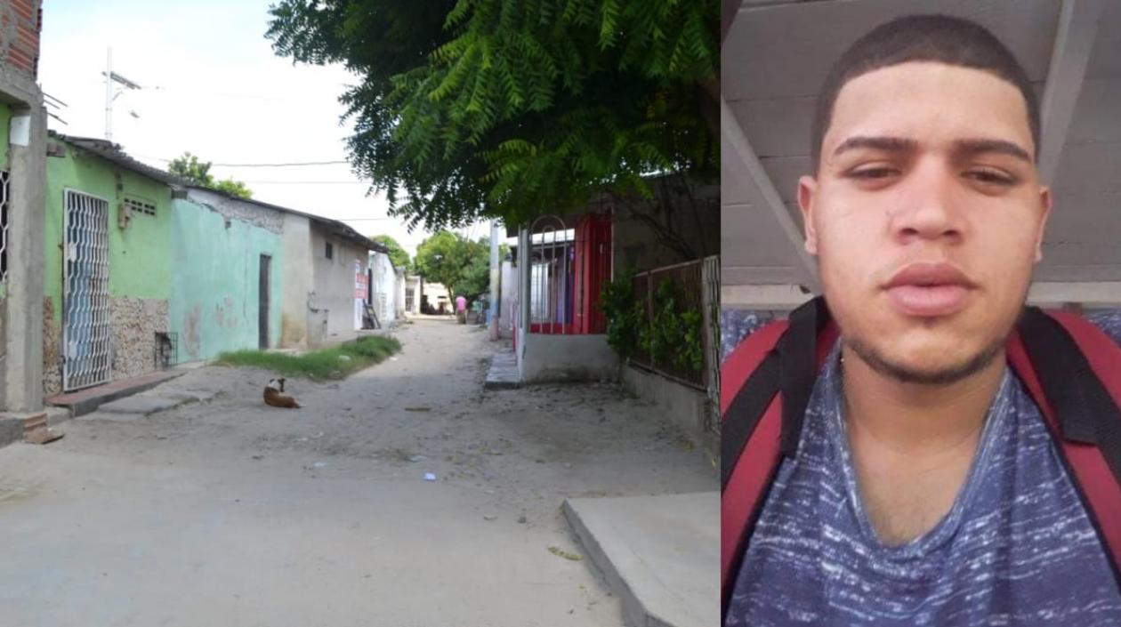 Luifer Javier Charris Ariza fue asesinado en esta calle del barrio La Chinita. 