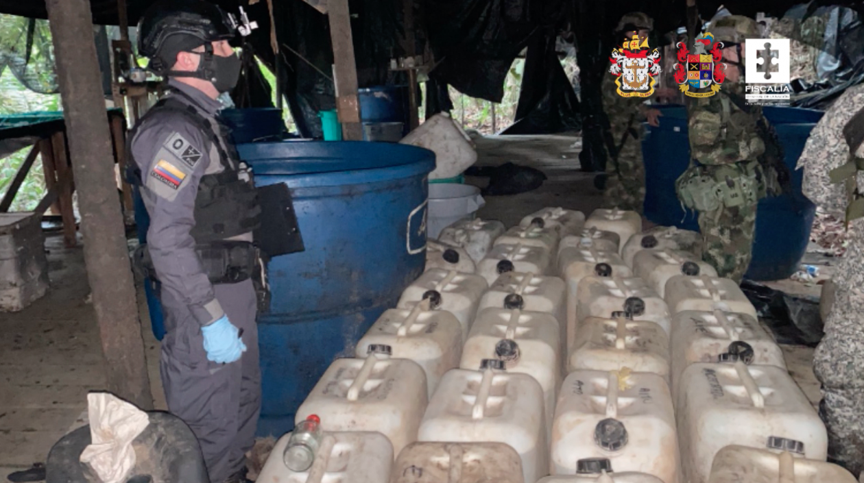 La cocaína incautada.