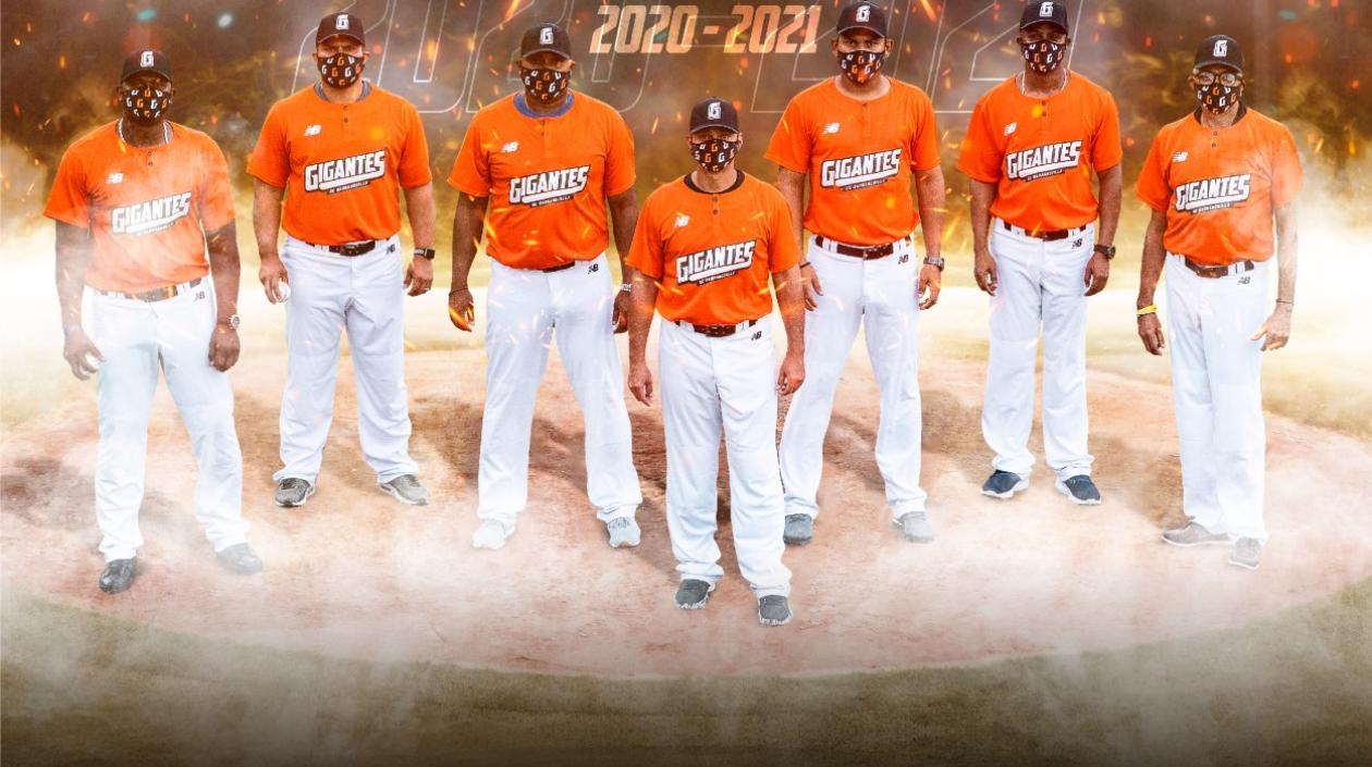 Staff de Gigantes de Barranquilla para la temporada. 
