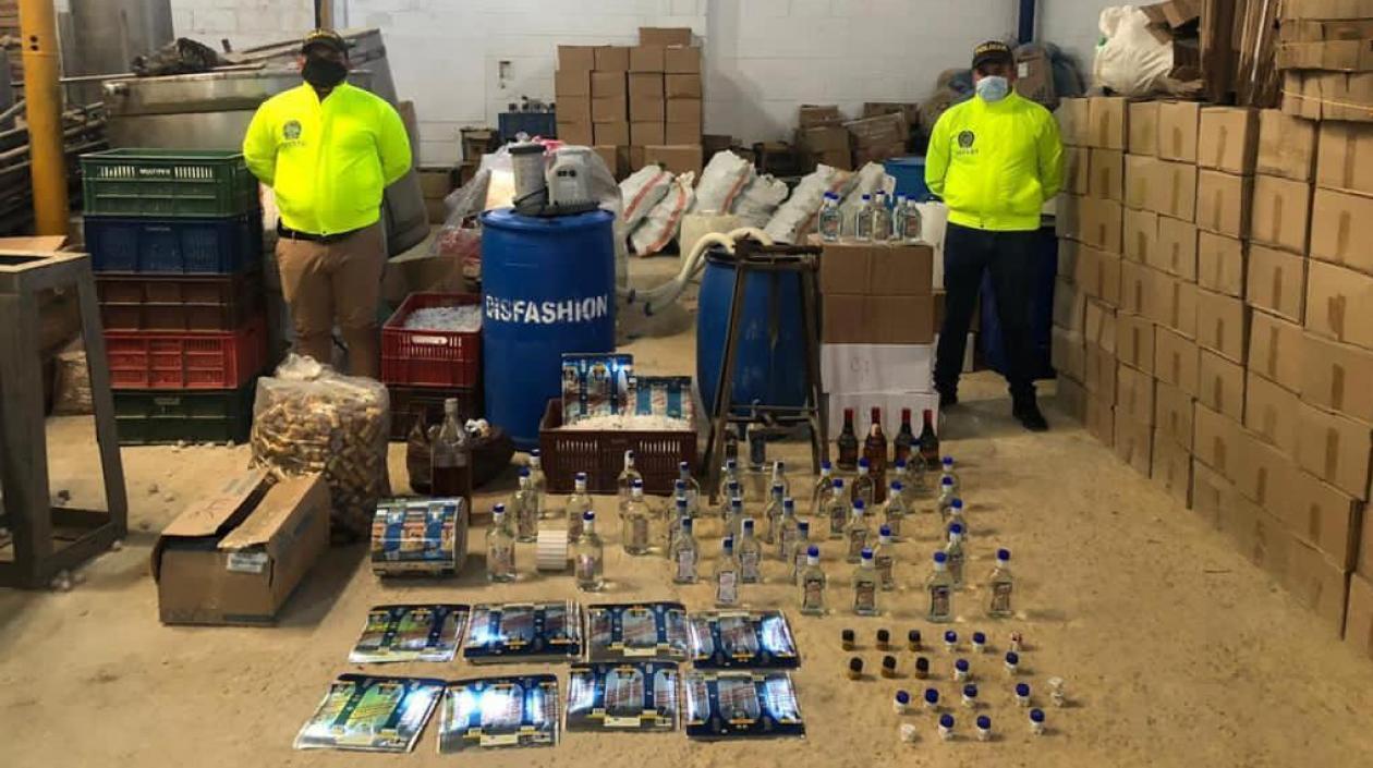 Los elementos incautados.