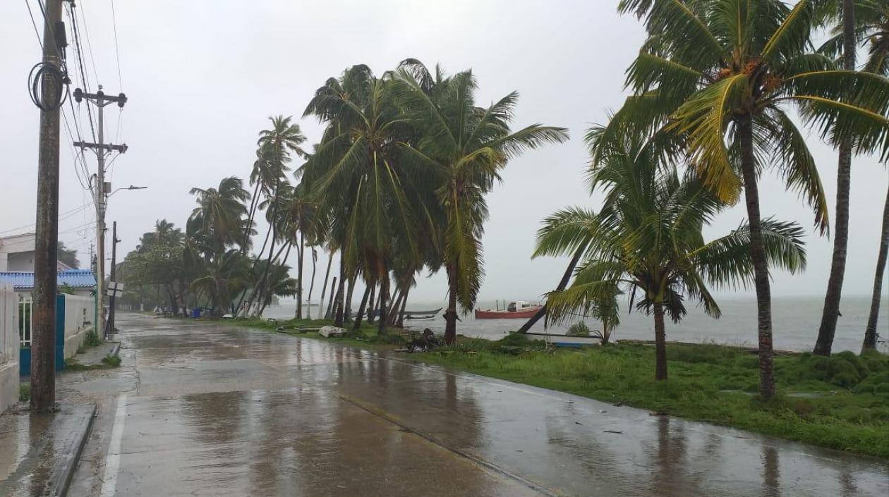 Foto de la Dimar de cómo se observa San Andrés.