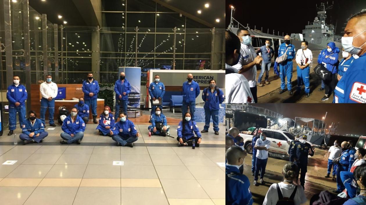 Especialistas de la Cruz Roja Colombiana enviados a San Andrés y Providencia. 