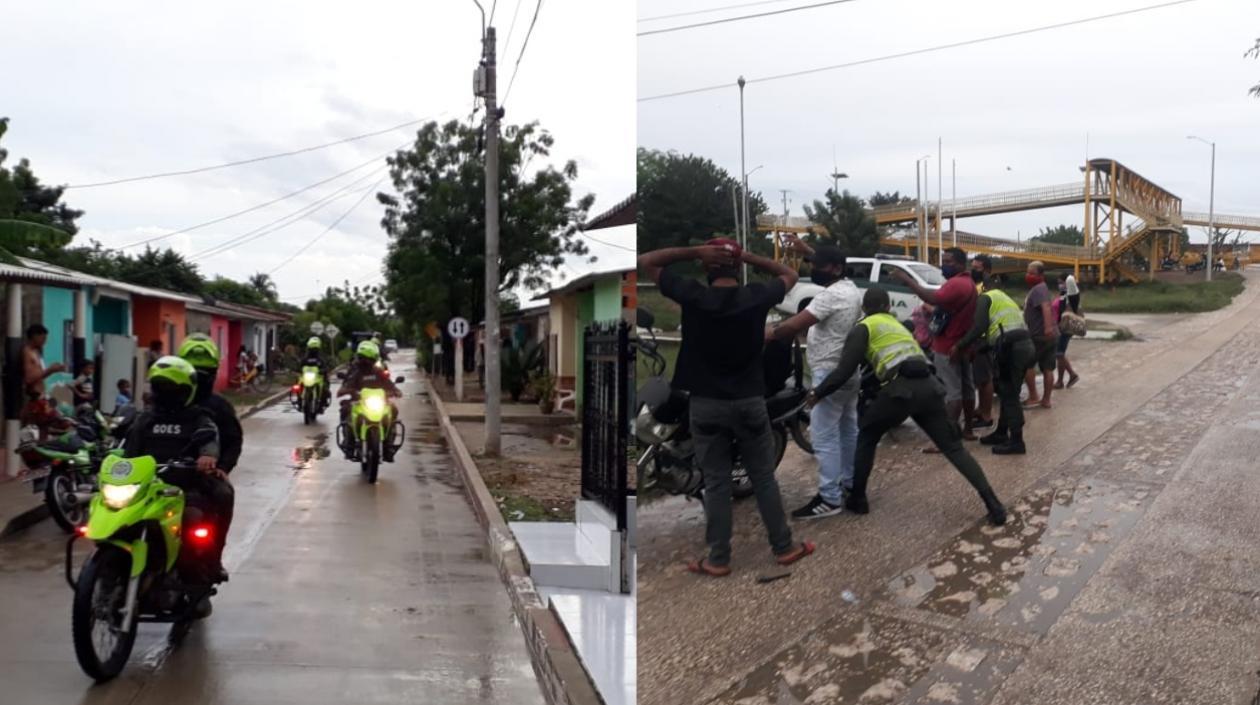 Operativos de control por parte de la Policía en los municipios del Atlántico. 