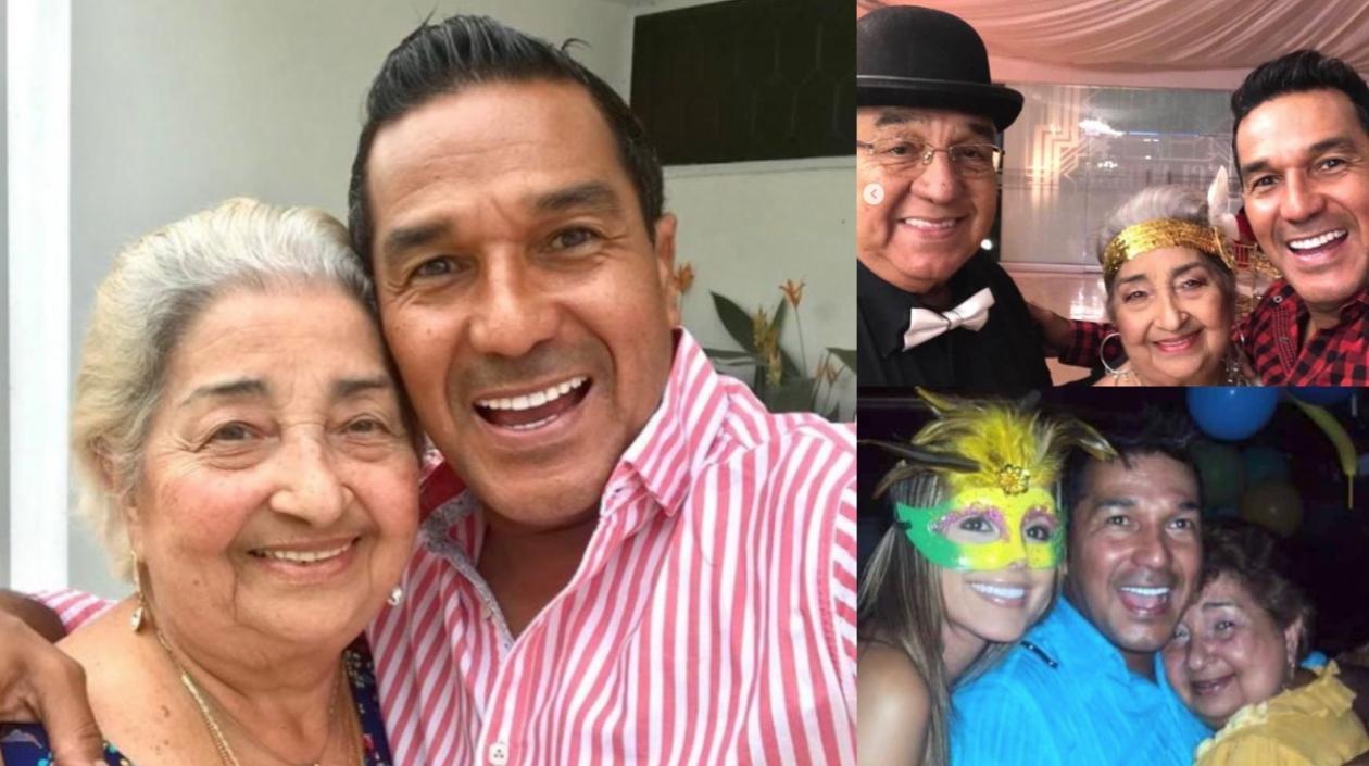 Ruth Agudelo y su hijo Checo Acosta.