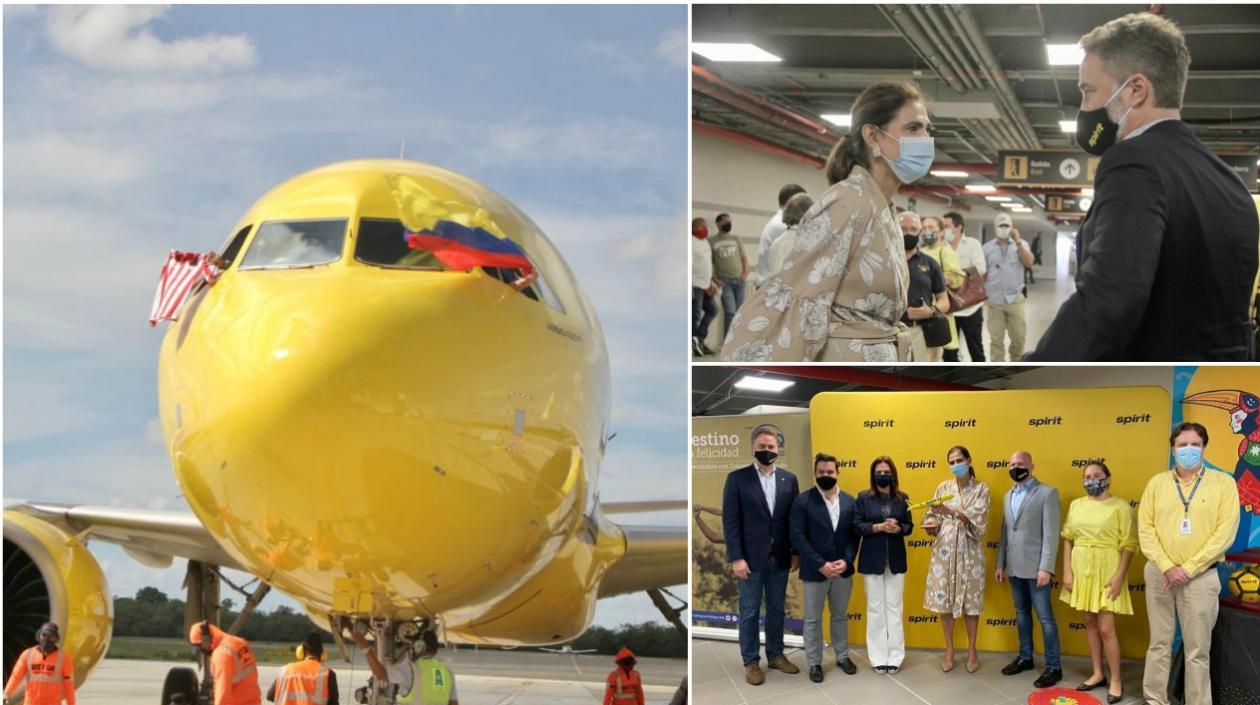 Vuelo inaugural de Spirit Airlines llegó al aeropuerto Ernesto Cortissoz.