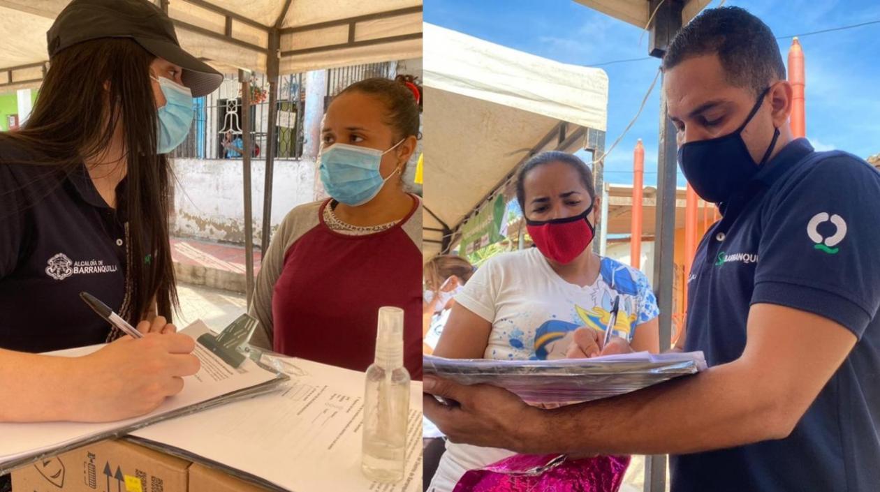 Dos personas encuestadas por la Secretaría de Educación.