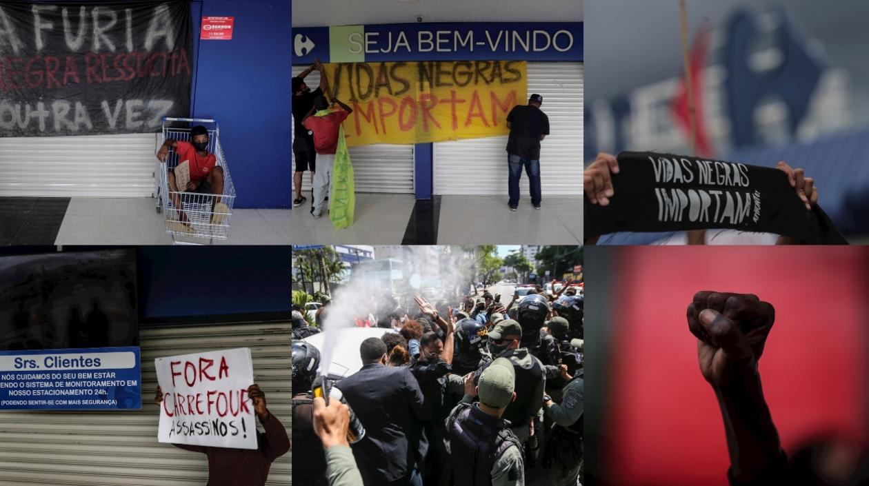 Imágenes de la protesta de este domingo.