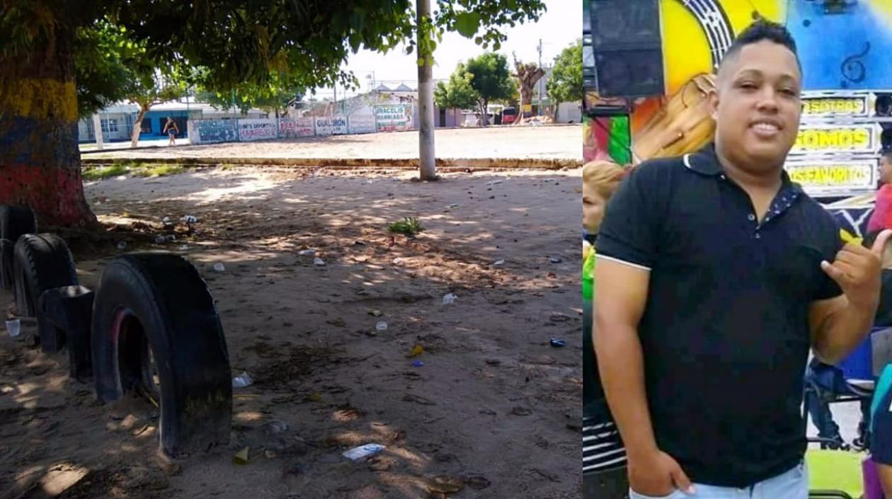 Gustavo Alexis Zúñiga Julio recibió una bala cuando estaba viendo un partido de fútbol en la cancha del barrio Pumarejo. 