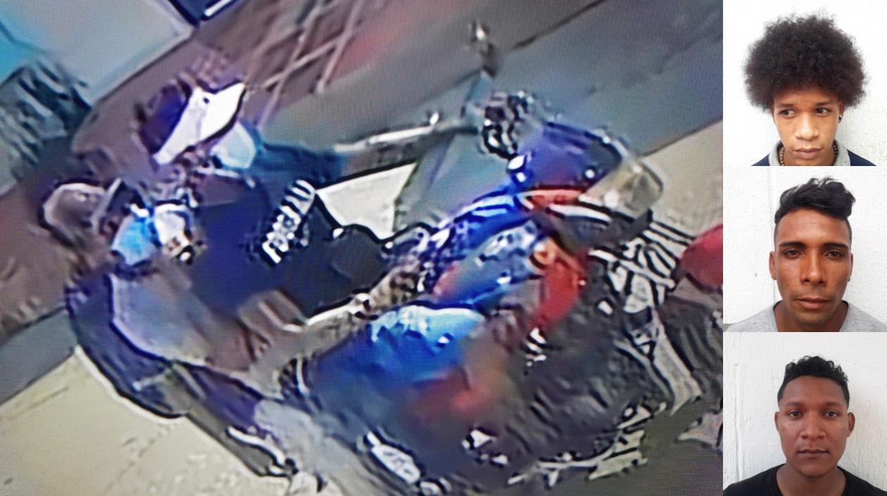 Los tres bromistas se marcharon en una moto al dejar la caja abandonada. 