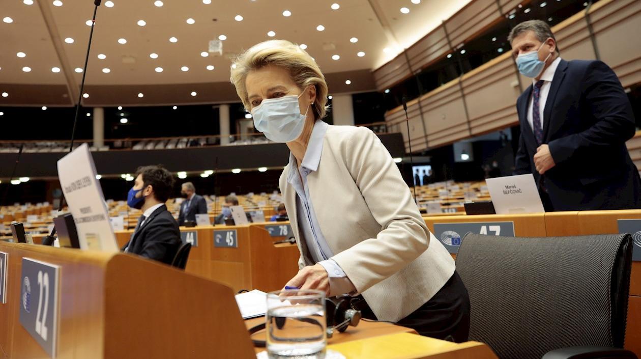 La presidenta de CE, Ursula von der Leyen.