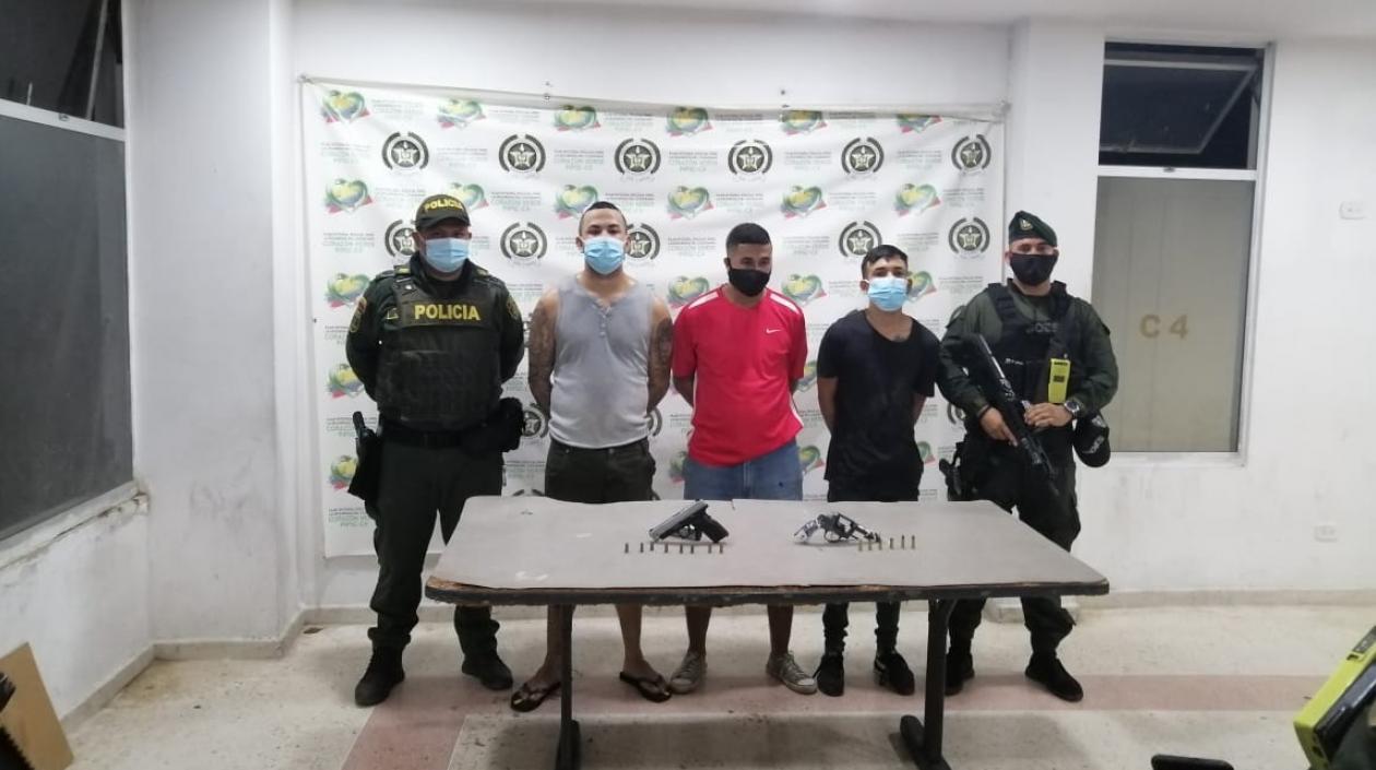 Danny José Severeyn González, Álvaro Andrés Guerrero Pérez y Aldair Enrique Montenegro Mejía.