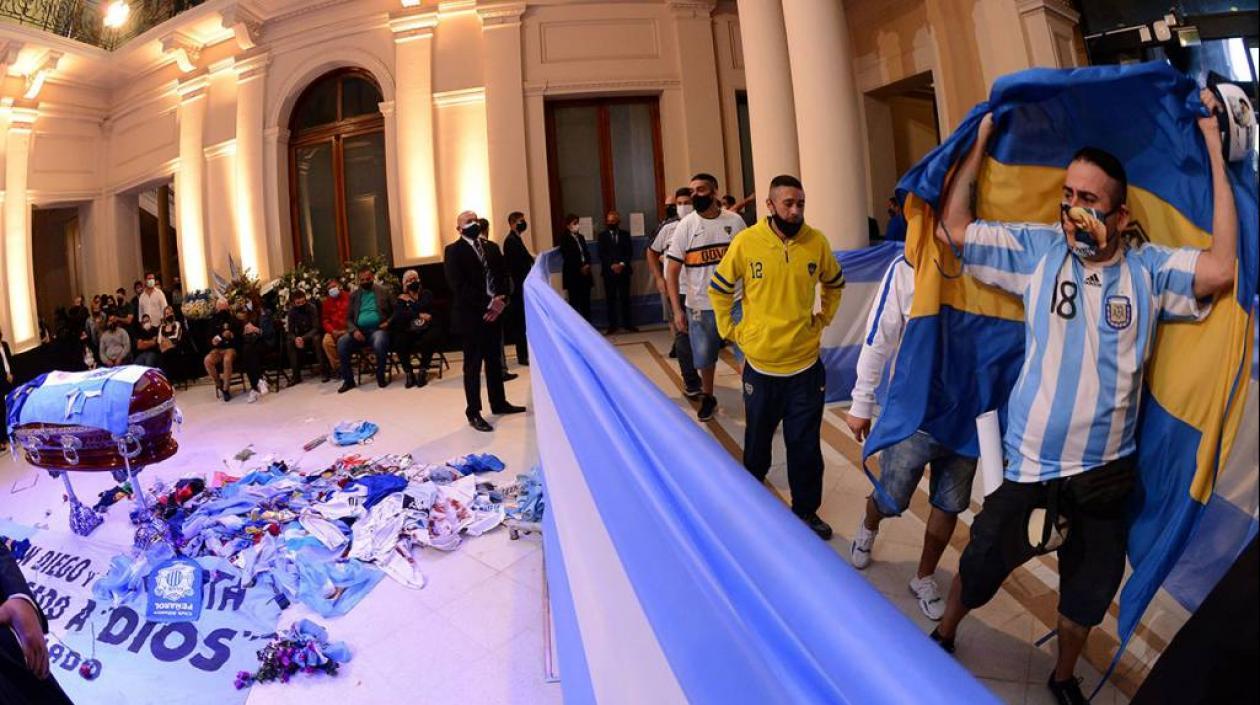 Imagen de la velación en la Casa Rosada.
