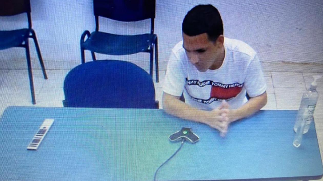 Alias 'Tommy Masacre' estuvo presente en la audiencia de manera virtual desde la Cárcel de Valledupar. 