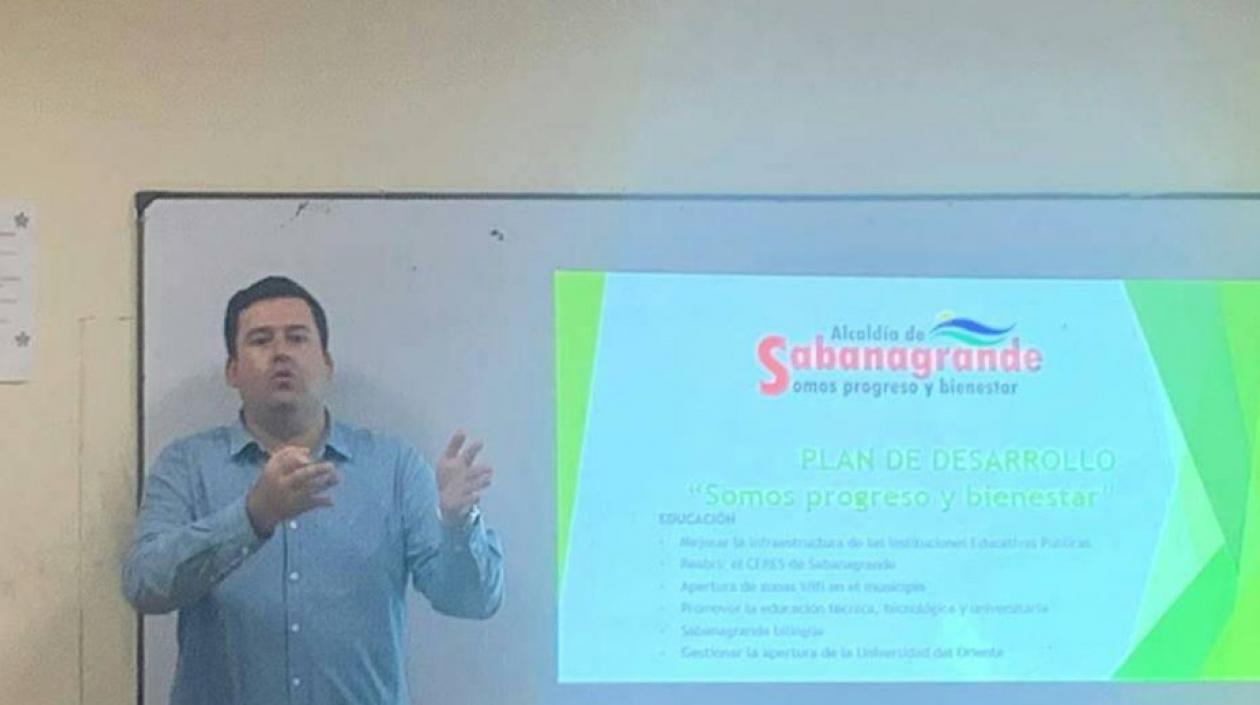 Gustavo De la Rosa, alcalde de Sabanagrande.