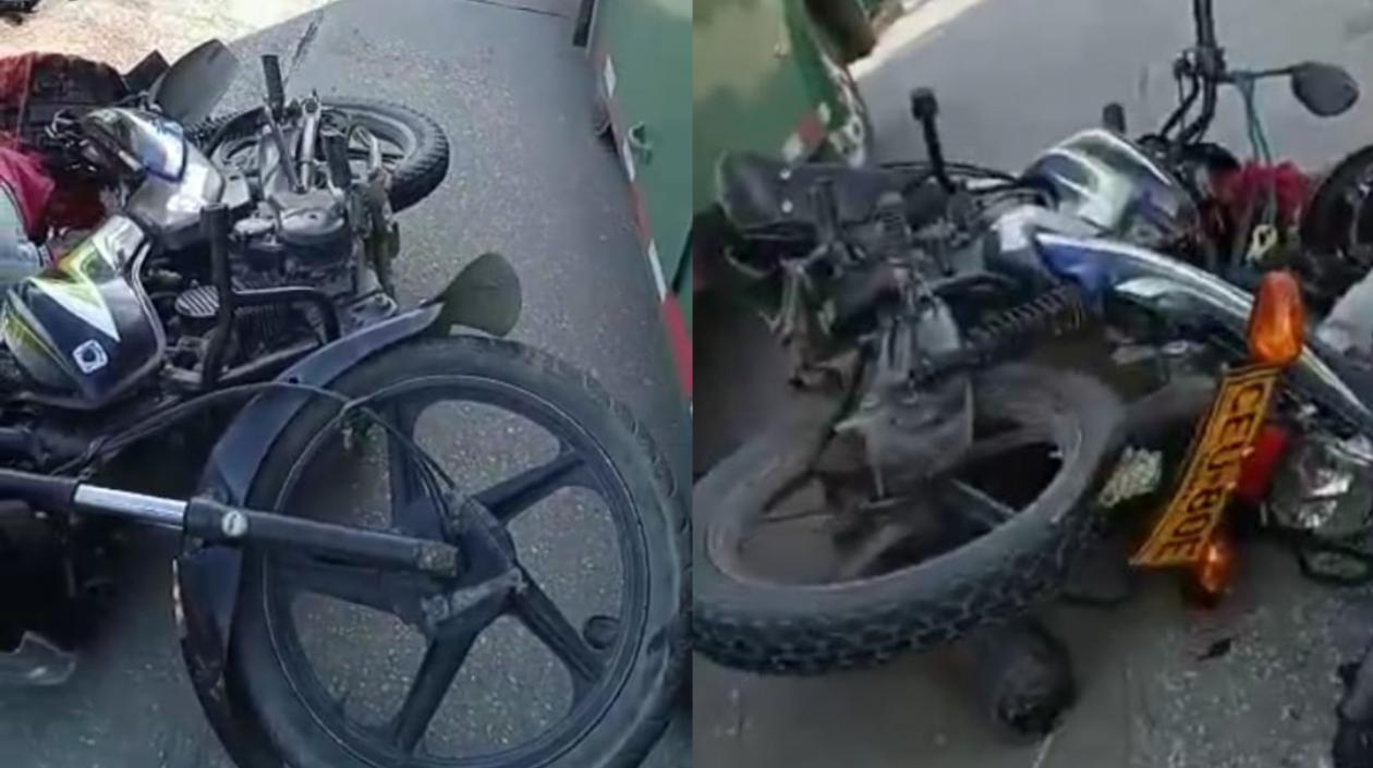 Esta es la motocicleta en la que se movilizaba la víctima mortal. 