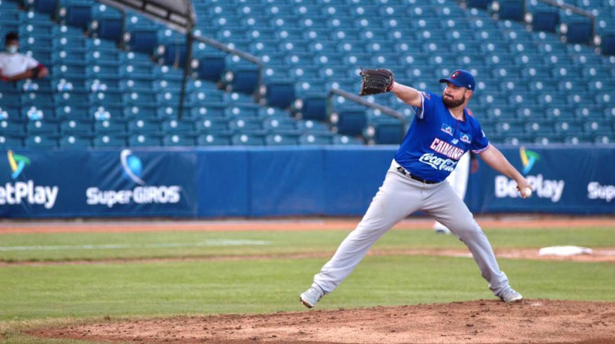 David Holmberg, lanzador ganador de Caimanes.