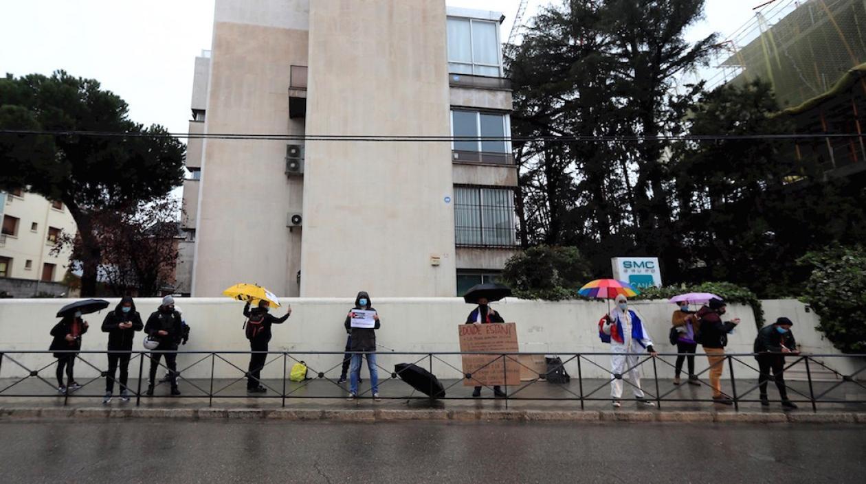 Disidentes cubanos protestando en La Habana.