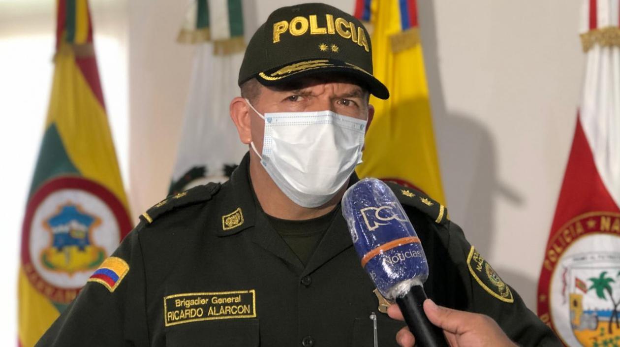 General Ricardo Alarcón, comandante de la Policía Metropolitana de Barranquilla.