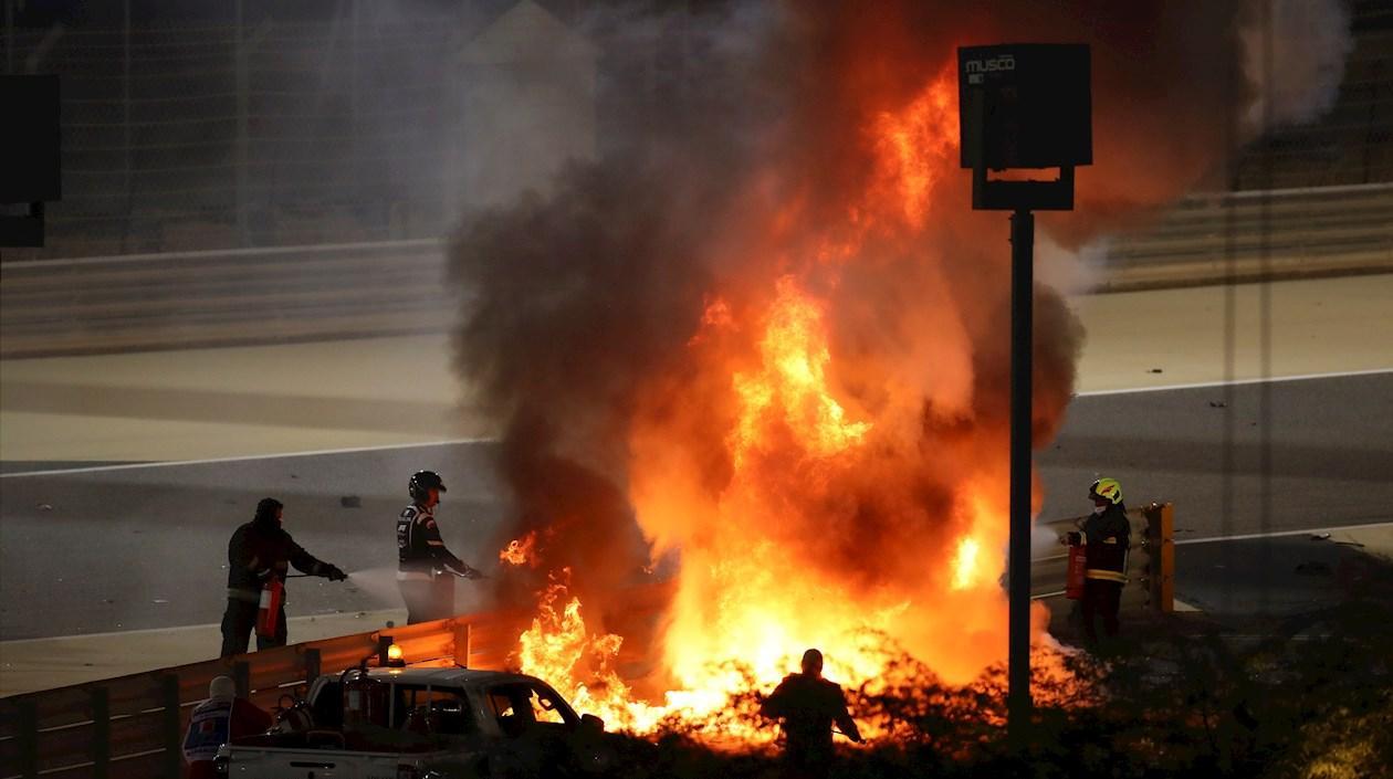 Monoplaza de Romain Grosjean.