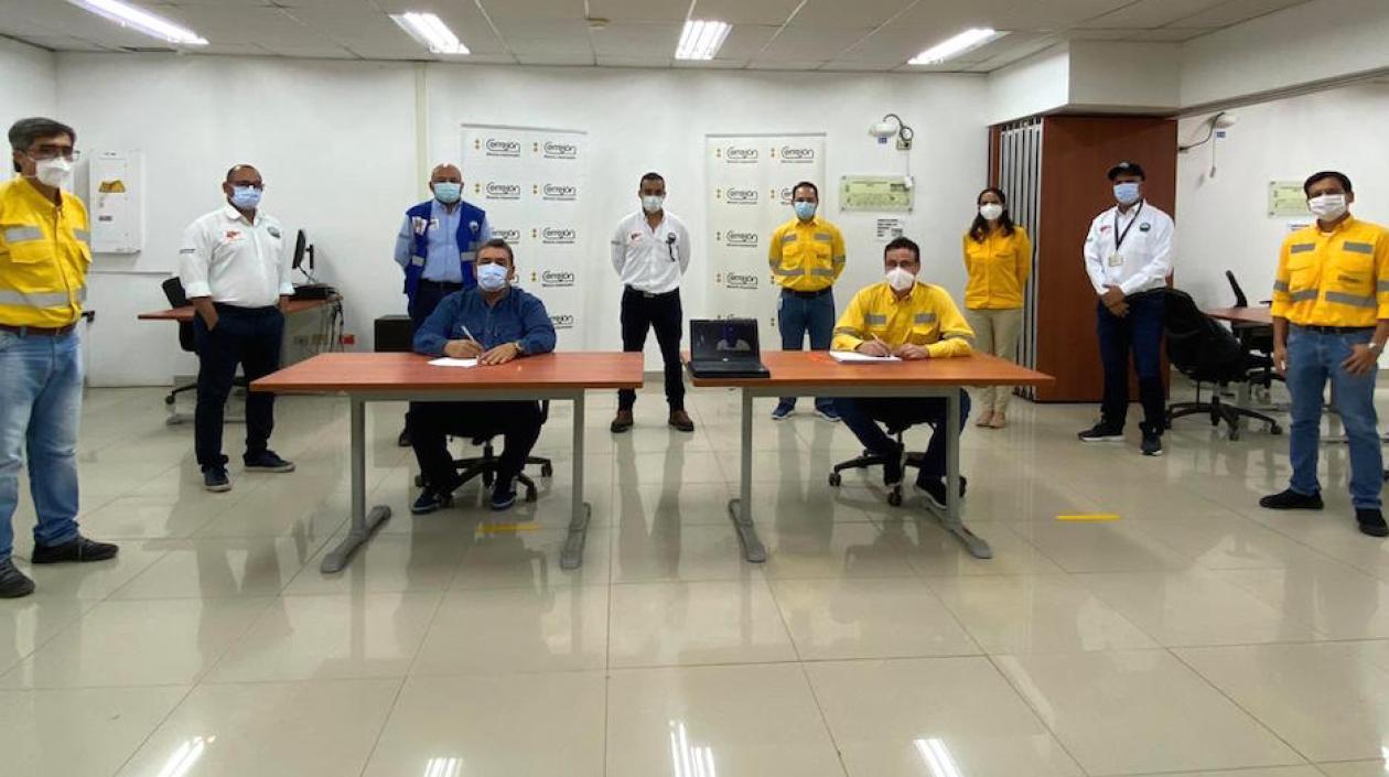 Firma de la nueva convención.