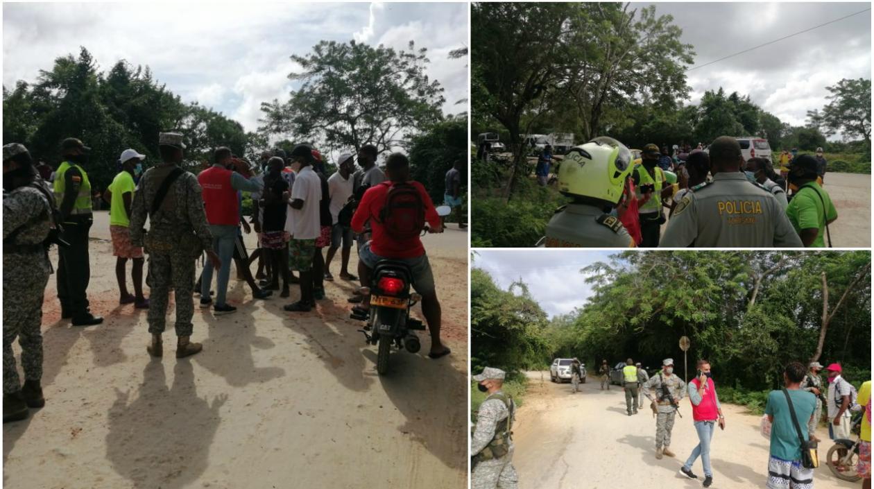 Puesto de control de Playa Blanca.