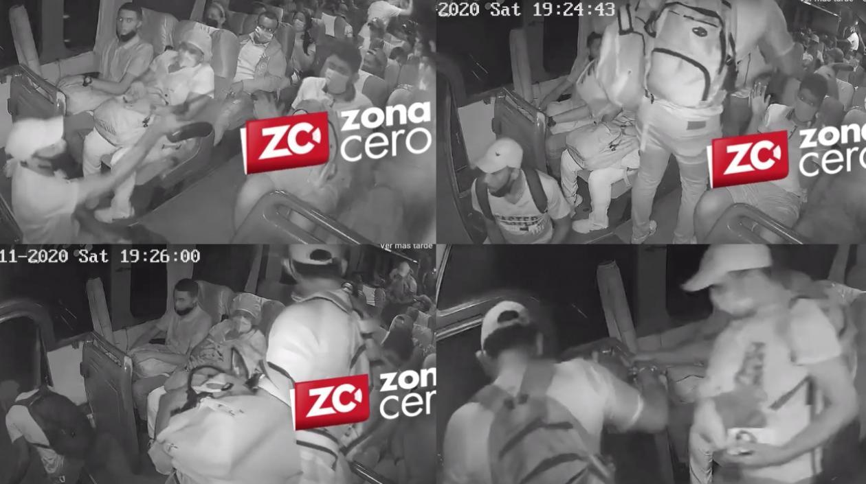 Imágenes del atraco a mano armada.