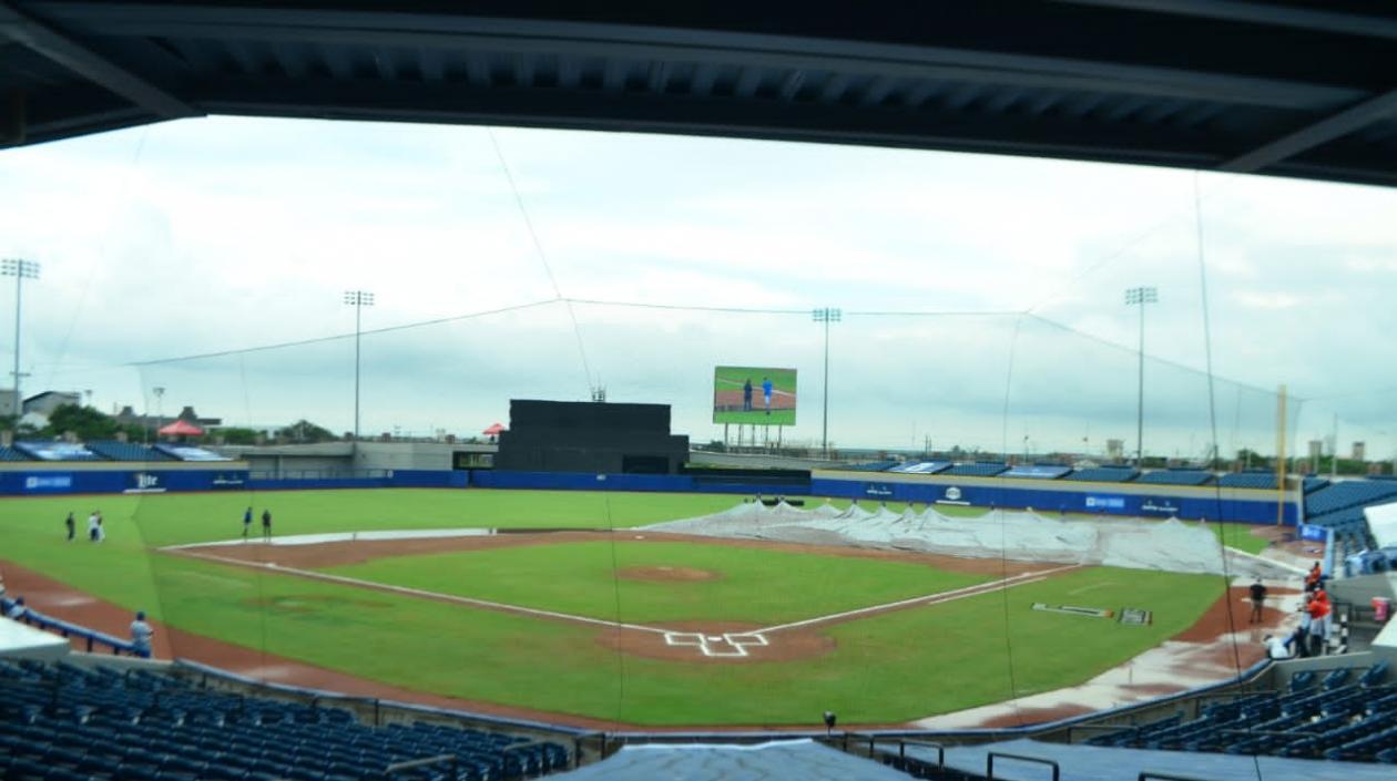 El campo quedó afectado tras el aguacero. 